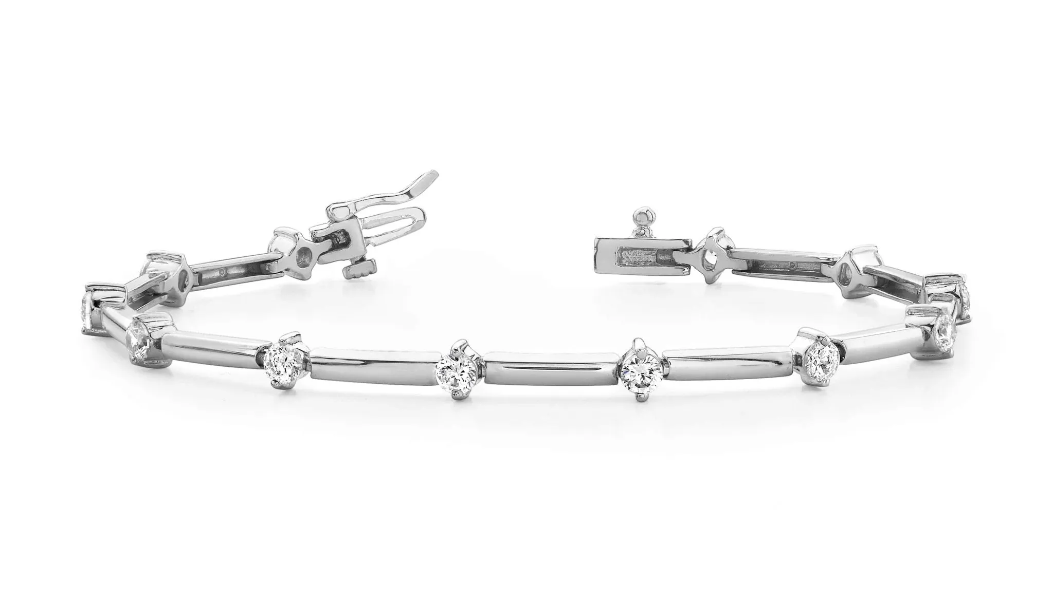 Starburst Solid Link Lab-Grown Diamond Bracelet with 0.48 ct.(finished) 2.2mm