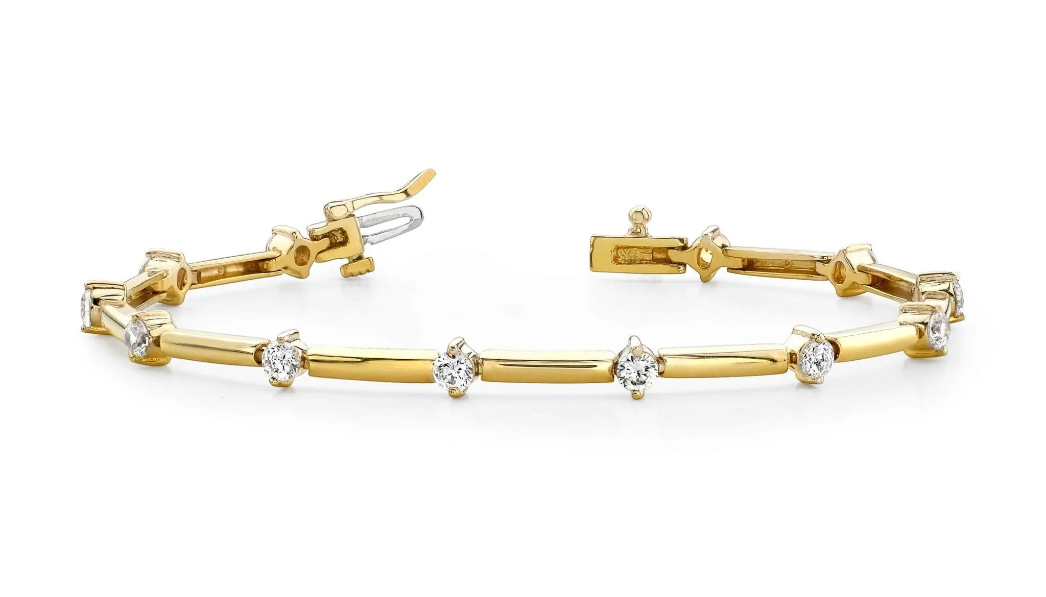 Starburst Solid Link Lab-Grown Diamond Bracelet with 0.48 ct.(finished) 2.2mm