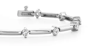 Starburst Solid Link Lab-Grown Diamond Bracelet with 0.48 ct.(finished) 2.2mm