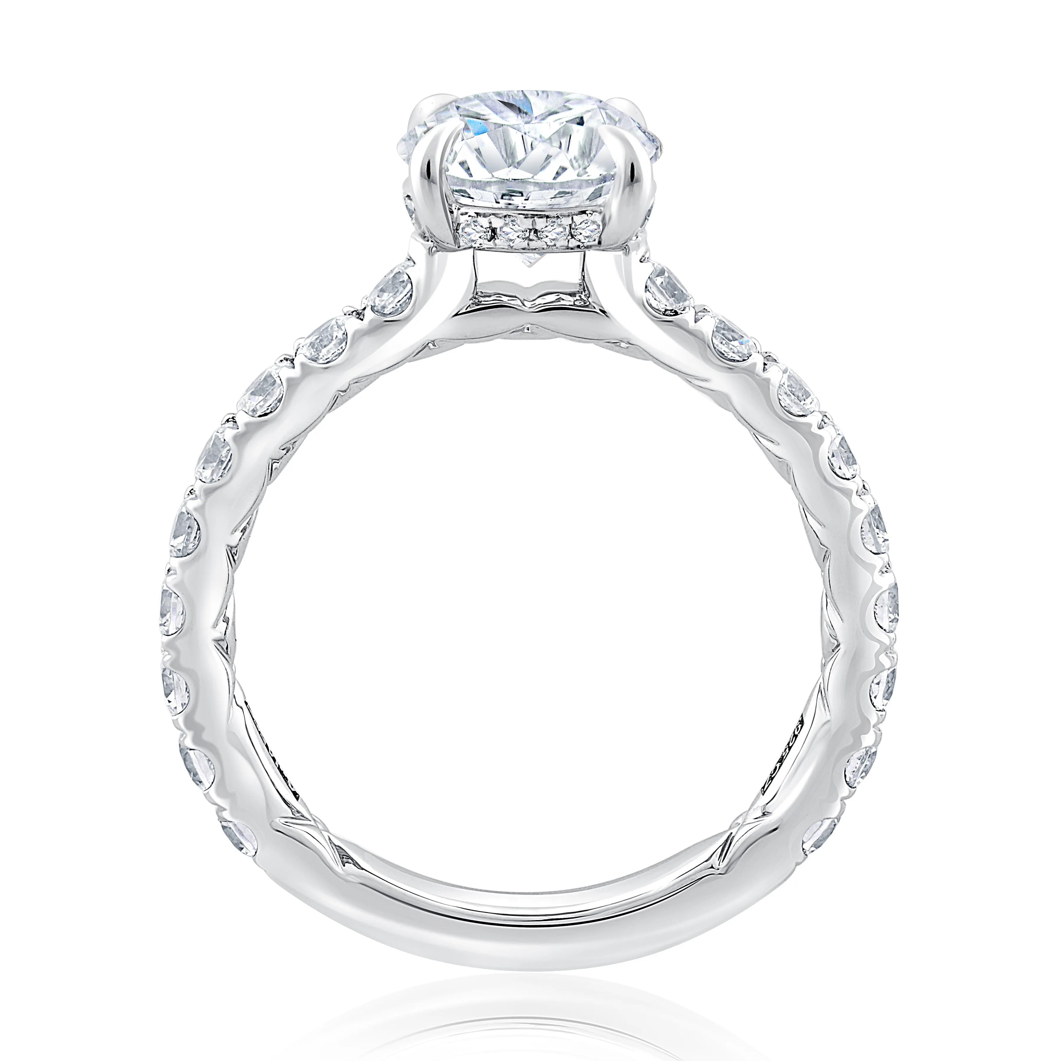 Statement Round Quilted Engagement Ring