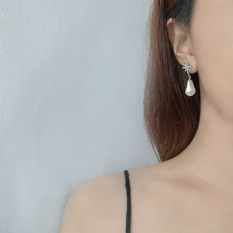Sterling Silver Baroque Pearl Earrings For Women