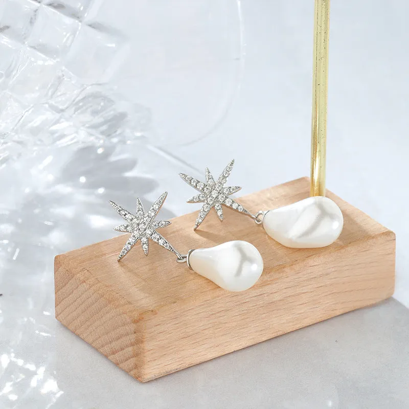 Sterling Silver Baroque Pearl Earrings For Women