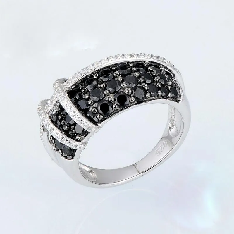 Sterling Silver Black Sapphire & CZ set