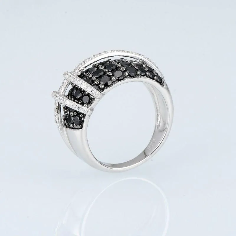 Sterling Silver Black Sapphire & CZ set