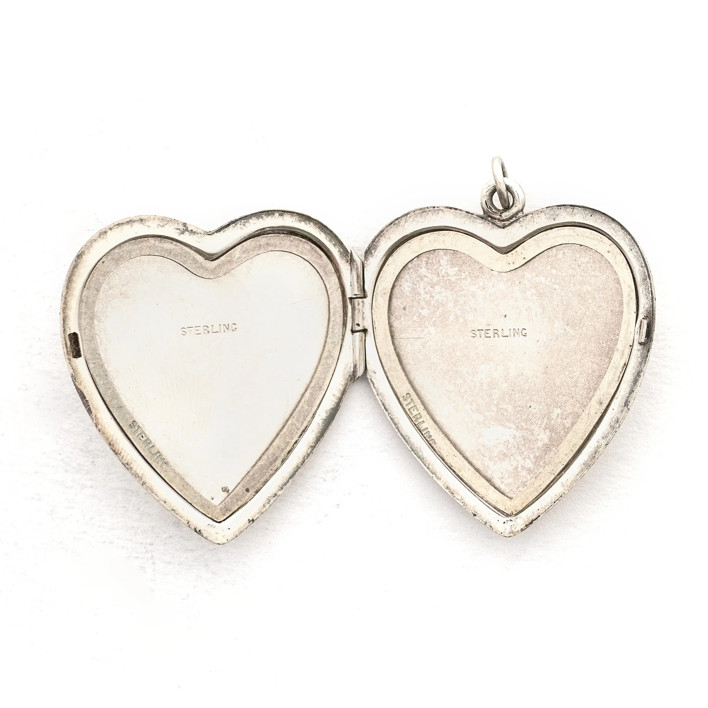 Sterling Silver "K" Vintage Heart Locket