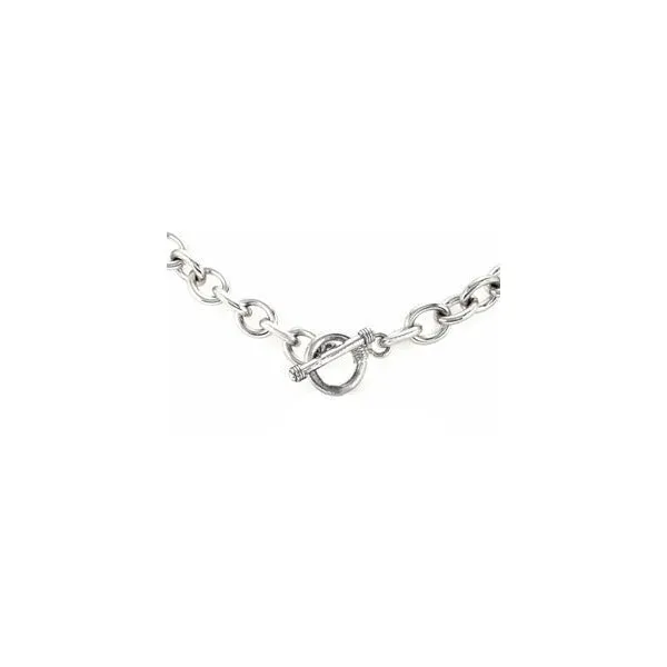 Sterling Silver Tiffany Style Heart Toggle Necklace Jewelry