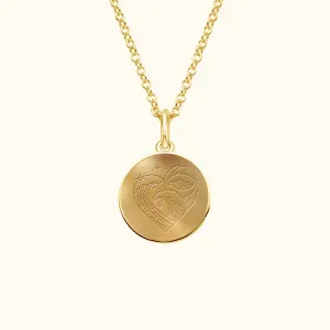 Sterling Silver Wave Heart Necklace