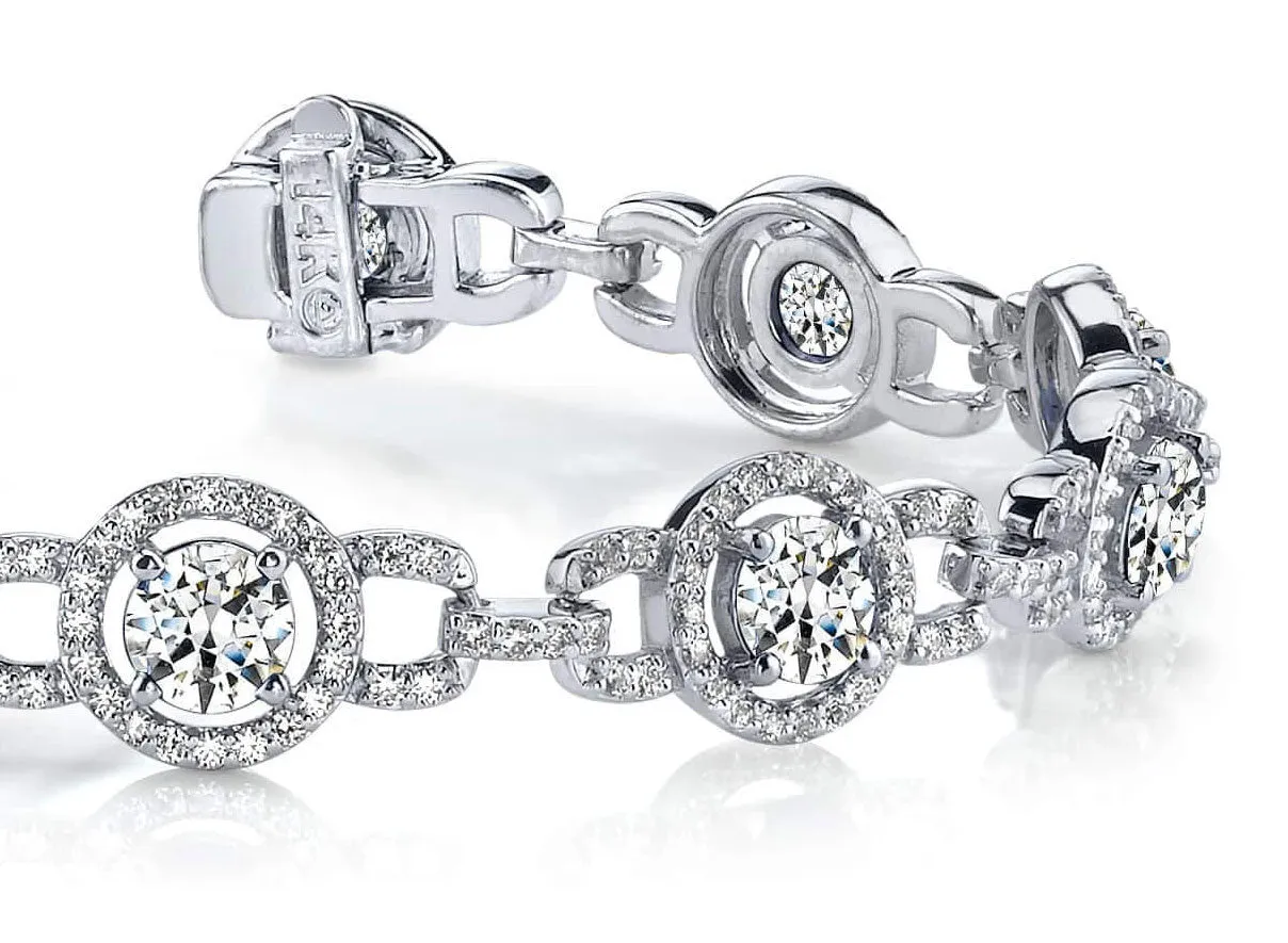 Stylish Circles Diamond Bracelet with 4.98 ct.(finished) 1.1mm, 4mm
