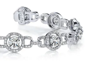Stylish Circles Diamond Bracelet with 4.98 ct.(finished) 1.1mm, 4mm