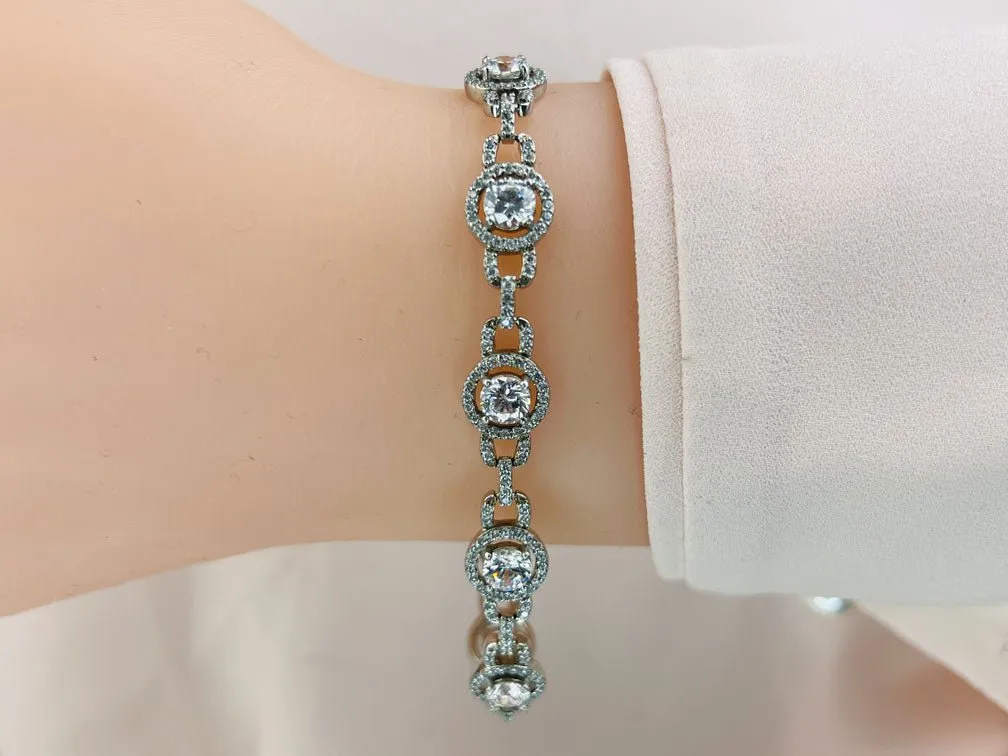 Stylish Circles Diamond Bracelet with 4.98 ct.(finished) 1.1mm, 4mm