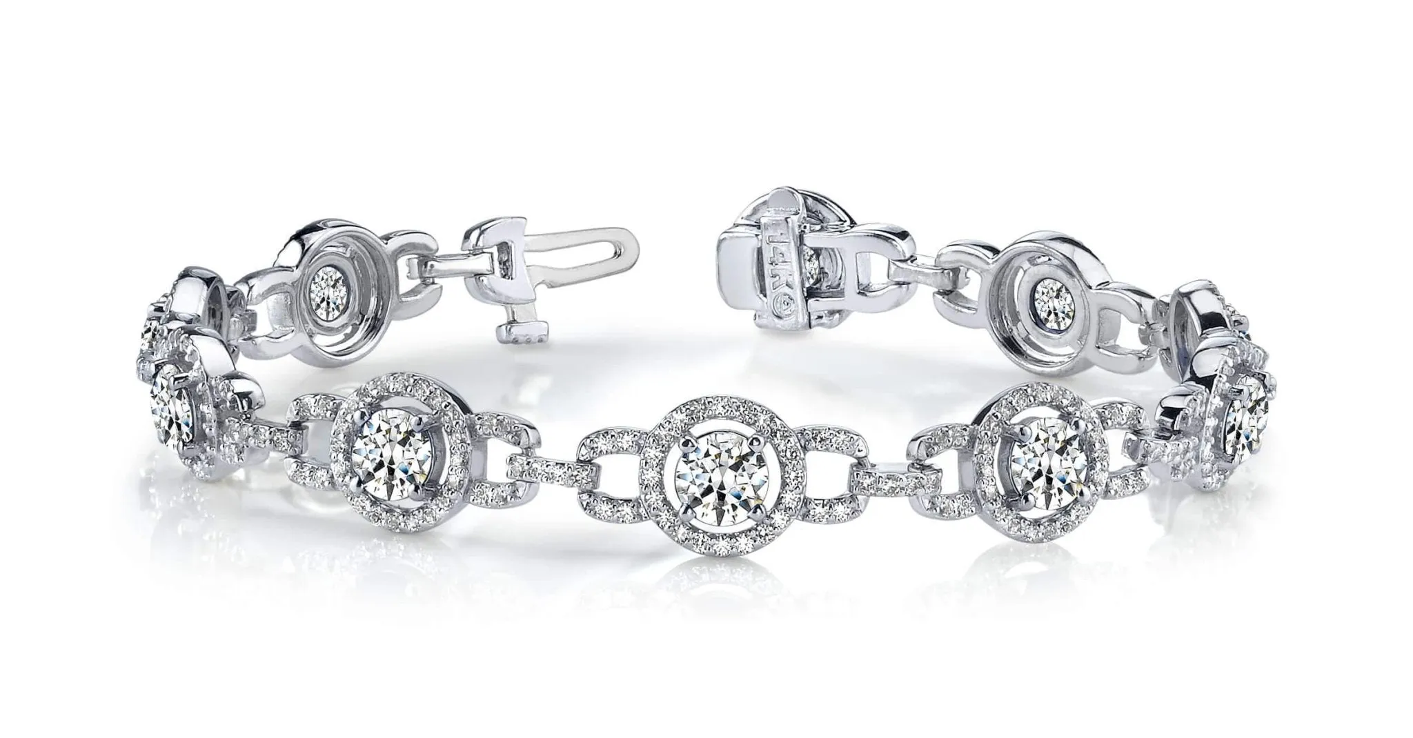 Stylish Circles Diamond Bracelet with 4.98 ct.(finished) 1.1mm, 4mm