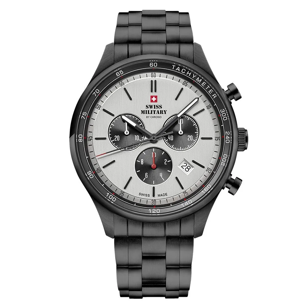 Swiss Military Sports Black Steel Men's Watch - SM34081.05