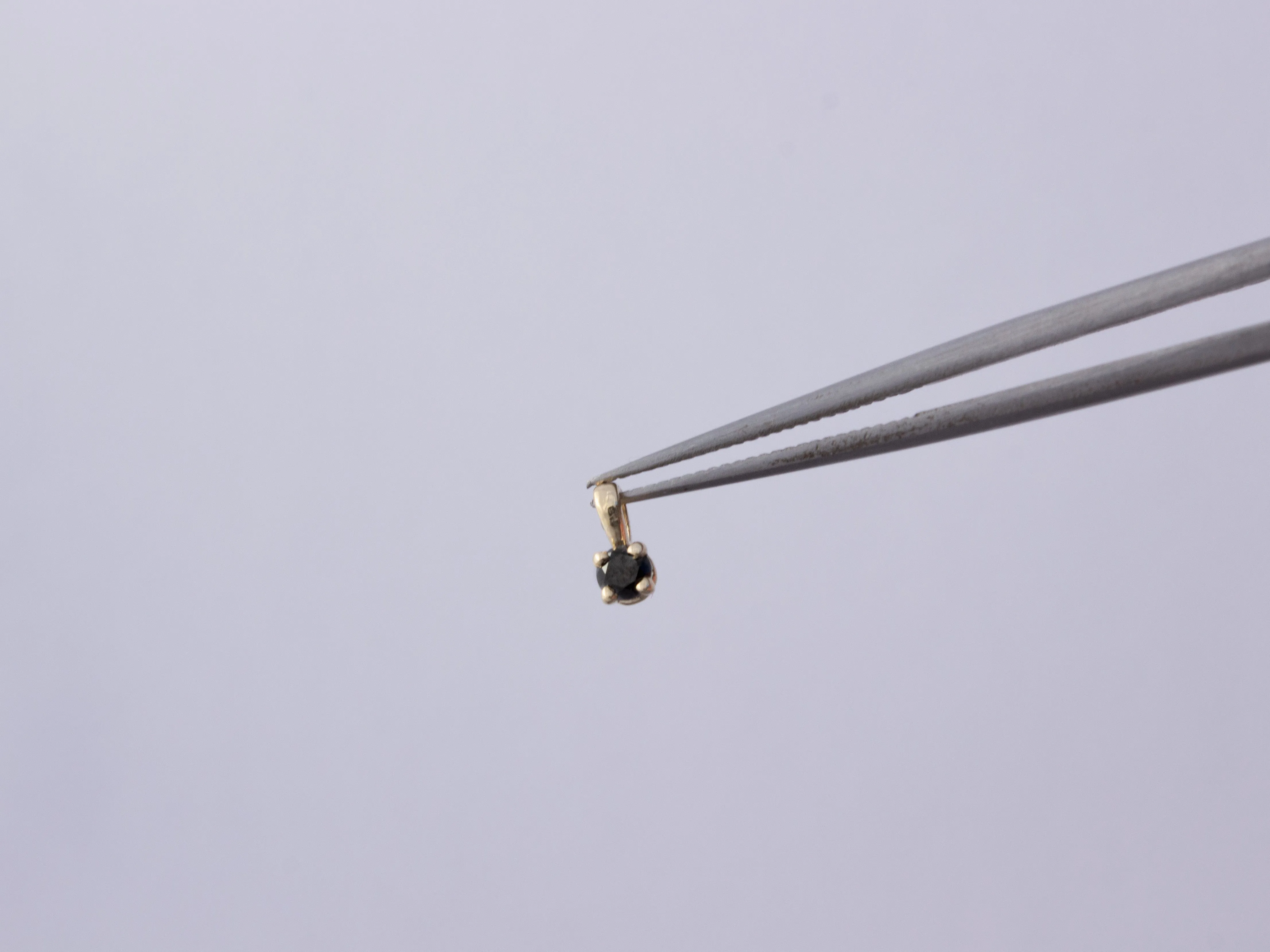 Teeny-Tiny 2.5mm Diamond Charm/Necklace | 14k Yellow Gold