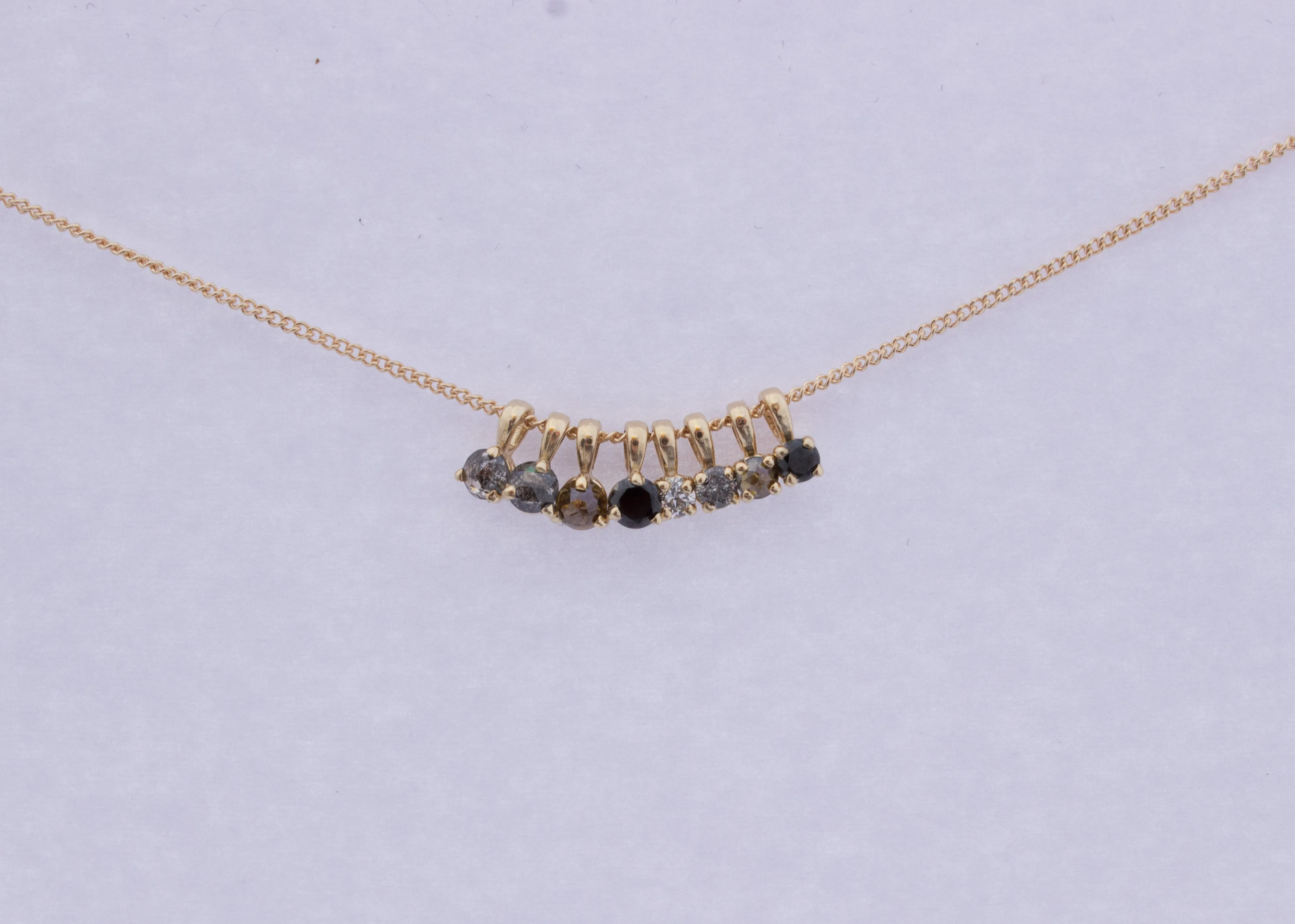 Teeny-Tiny 2.5mm Diamond Charm/Necklace | 14k Yellow Gold