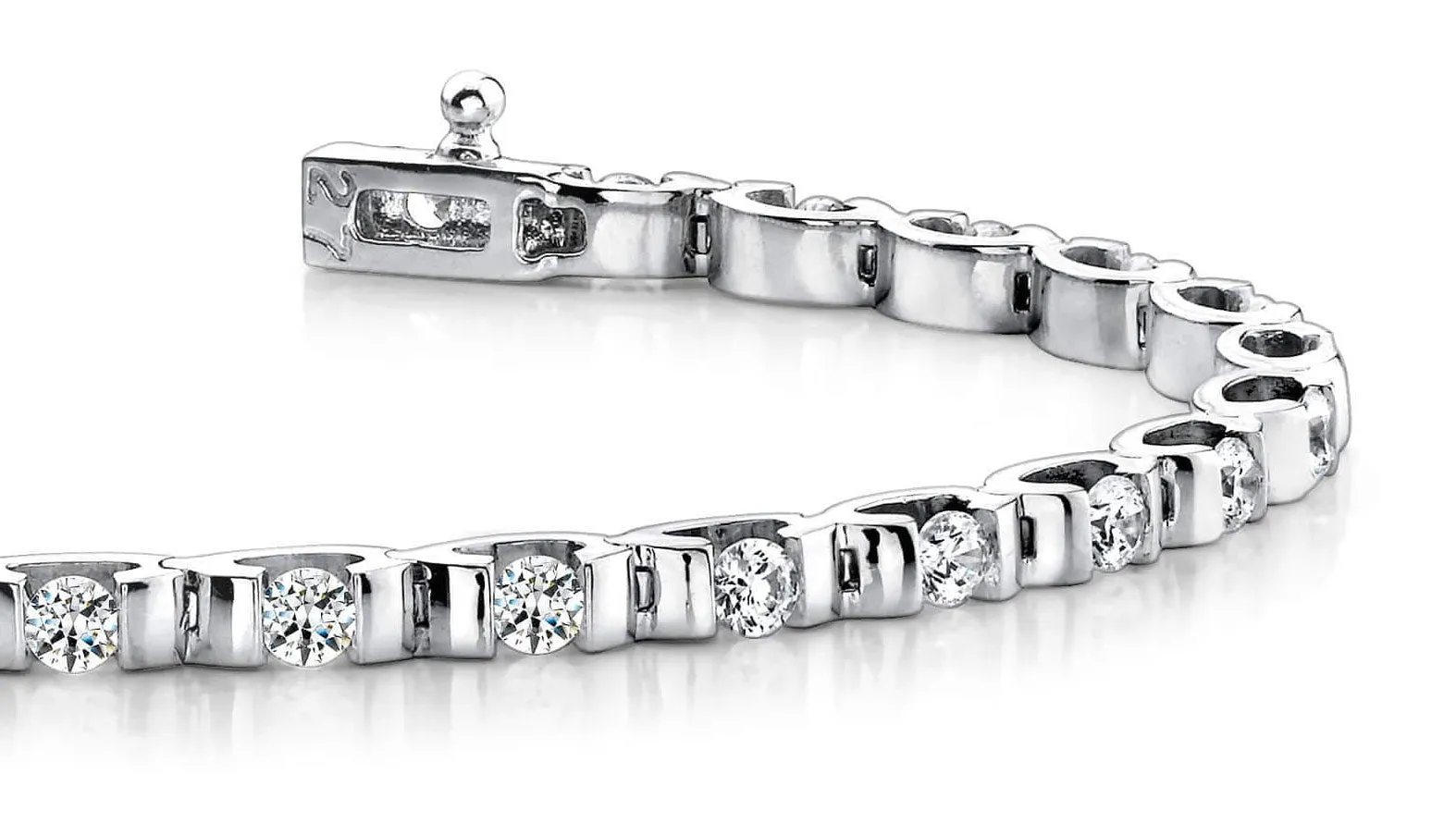 Tension Set Lab-Grown Diamond Bracelet with 3.92 ct.(finished) 2.8mm
