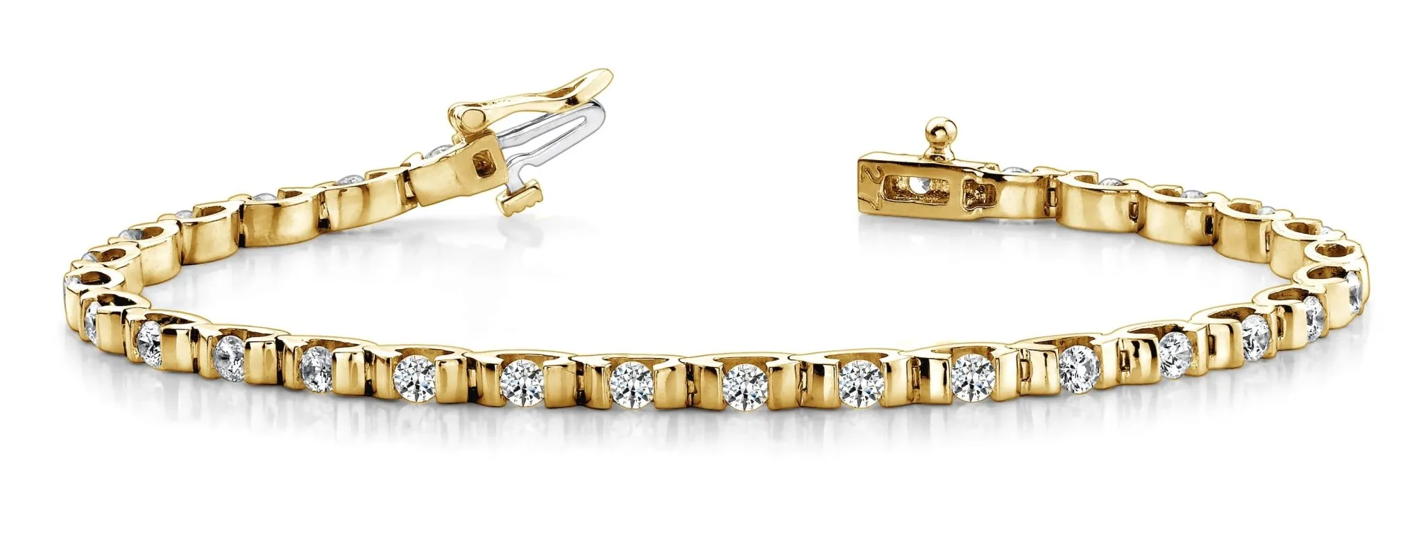 Tension Set Lab-Grown Diamond Bracelet with 3.92 ct.(finished) 2.8mm