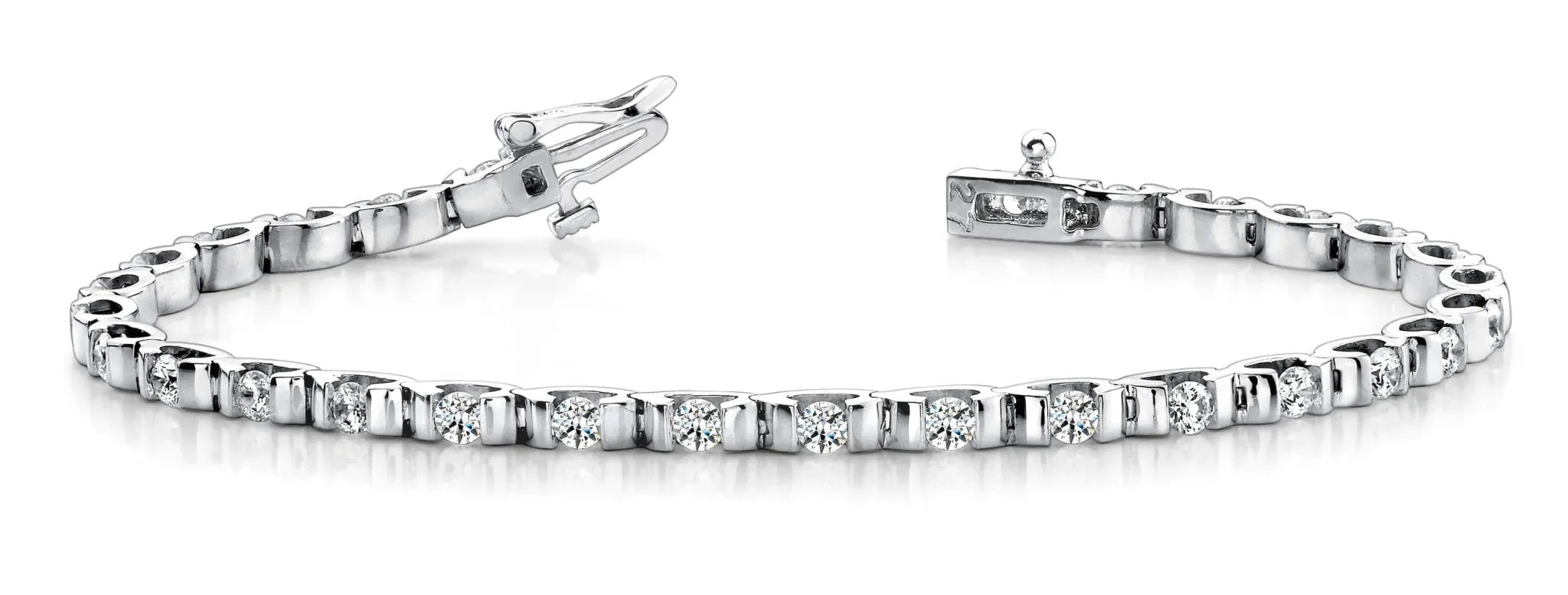 Tension Set Lab-Grown Diamond Bracelet with 3.92 ct.(finished) 2.8mm