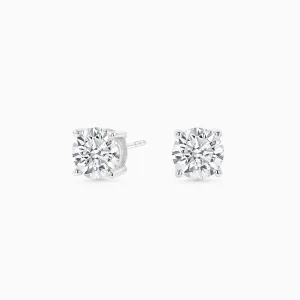 The Essentials 4-Prong 18K White Gold Diamond Stud Earrings (3 ct tw.)