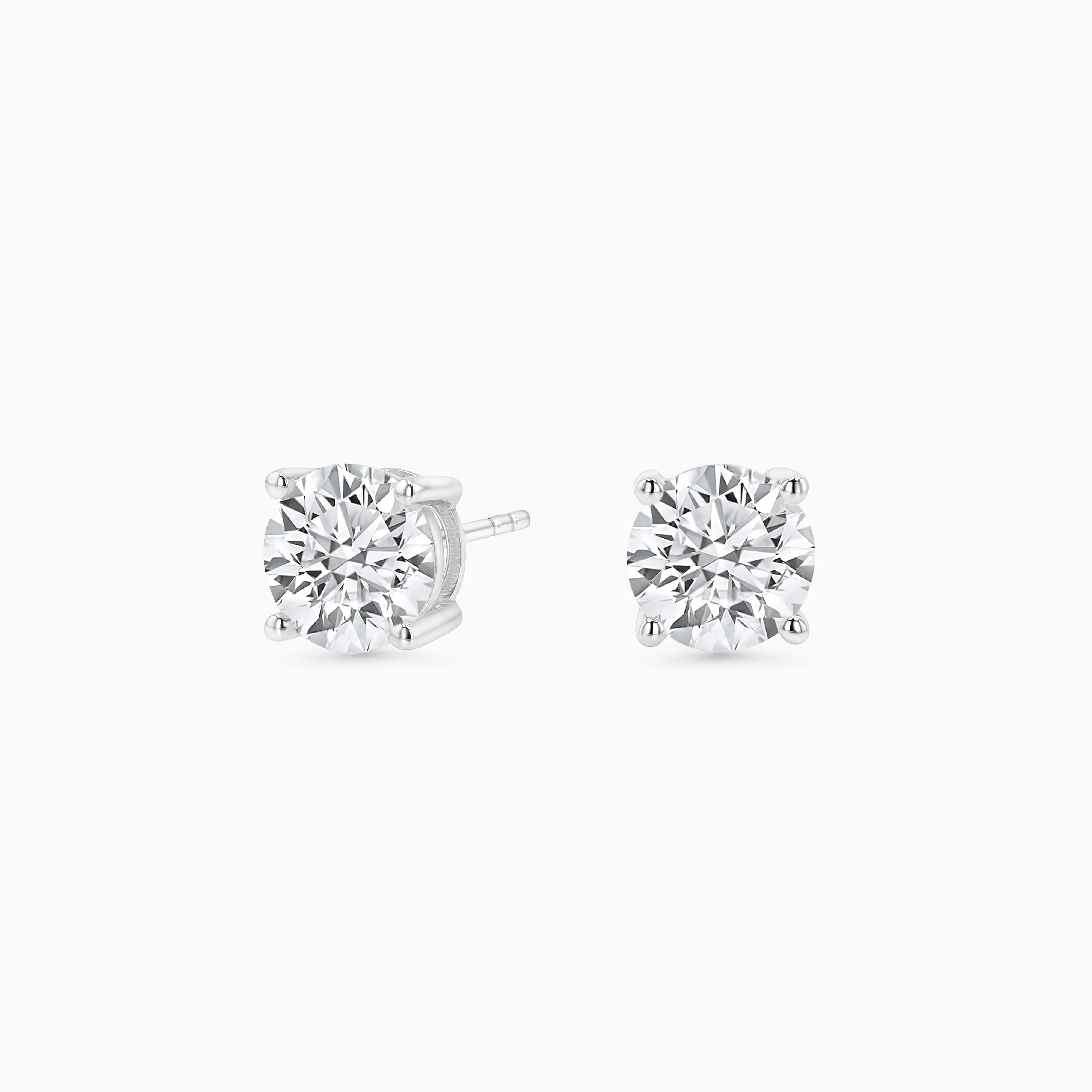 The Essentials 4-Prong Platinum Diamond Stud Earrings (3 ct tw.)