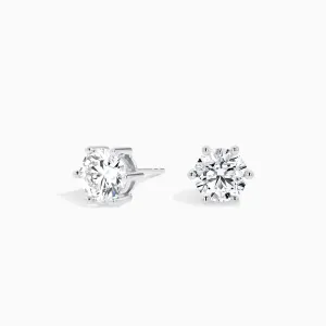 The Essentials 6-Prong 18K White Gold Diamond Stud Earrings (2.4 ct tw.)