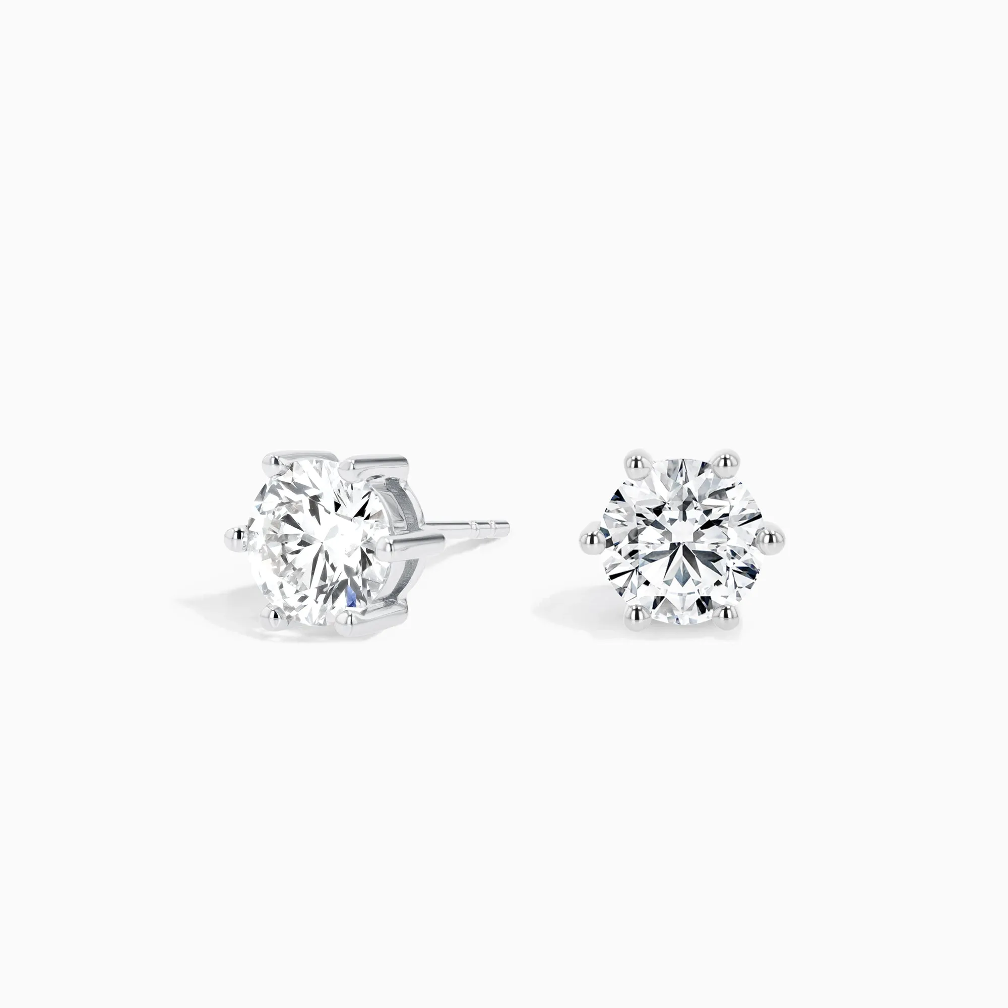 The Essentials 6-Prong 18K White Gold Diamond Stud Earrings (2.4 ct tw.)