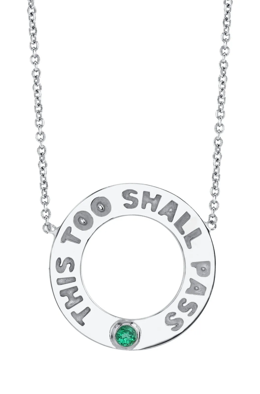 This Too Shall Pass Emerald Necklace