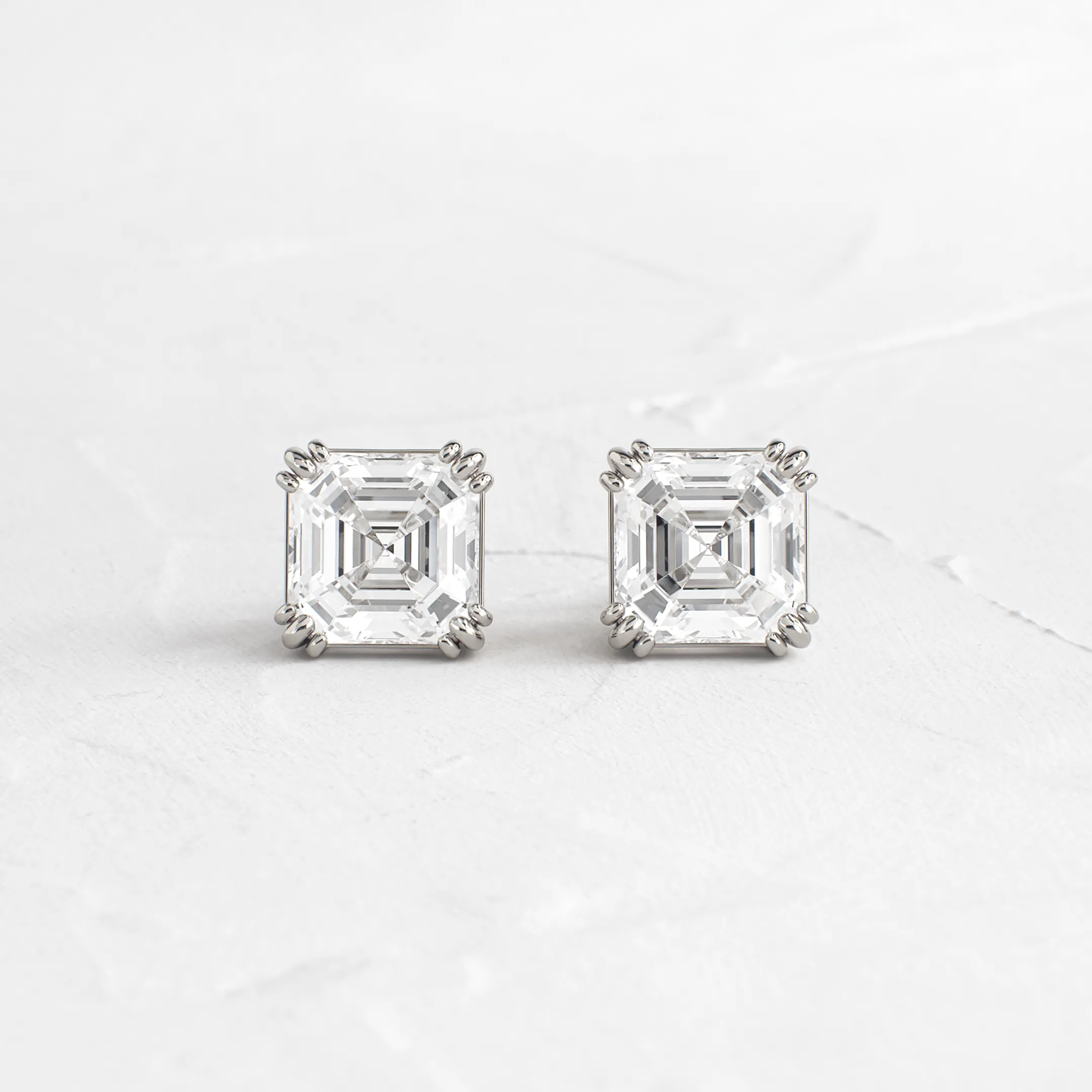 Threaded Studs, Asscher Cut