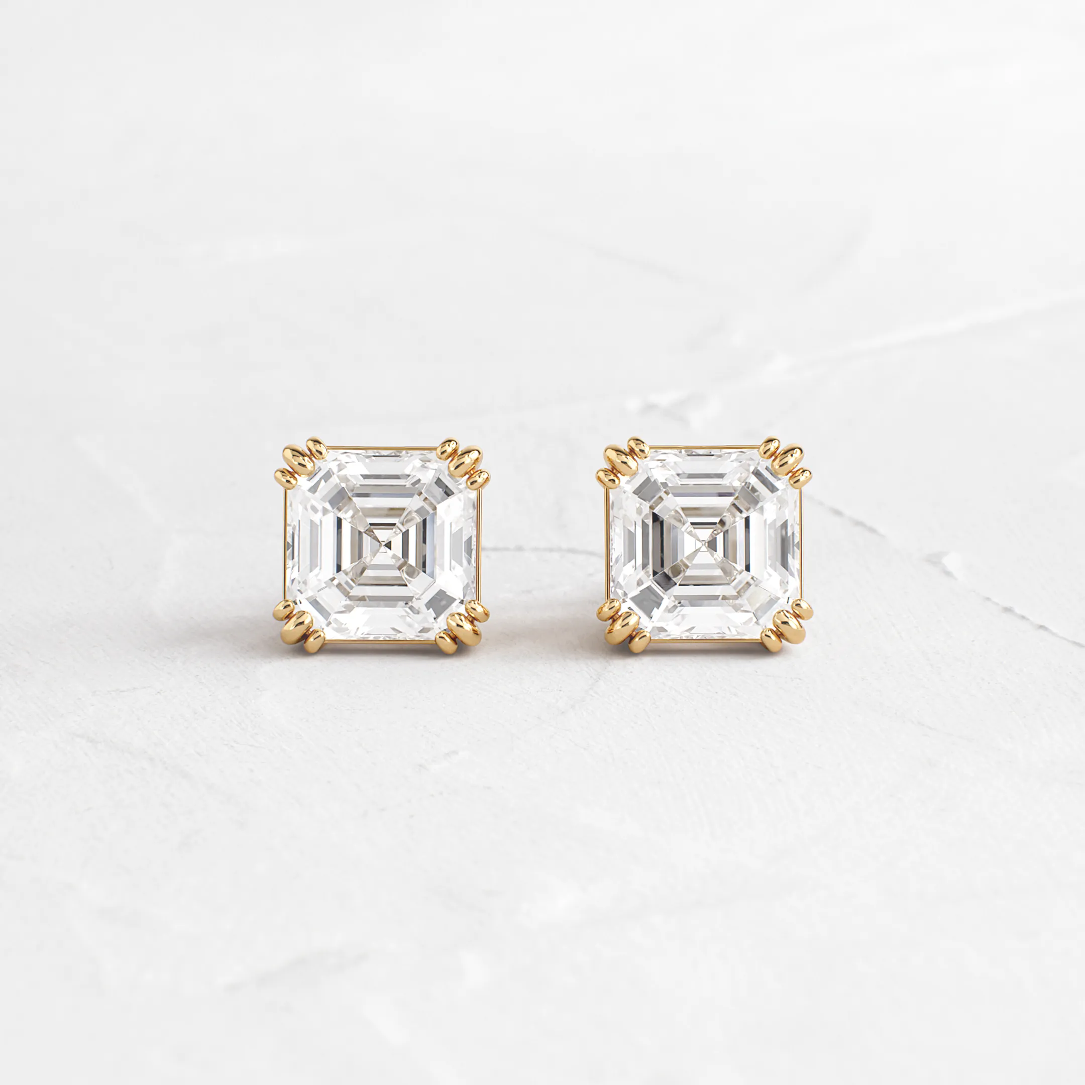 Threaded Studs, Asscher Cut