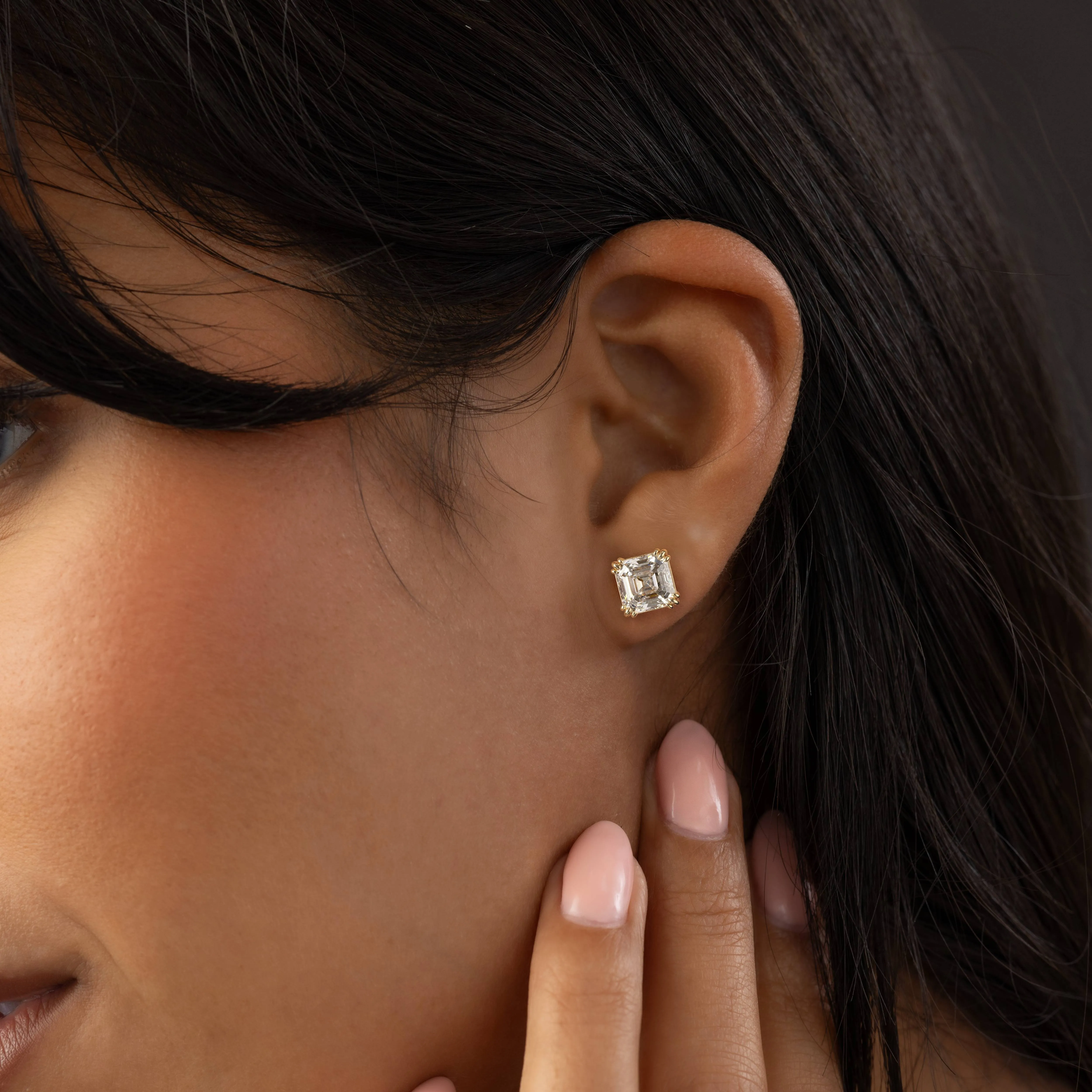 Threaded Studs, Asscher Cut