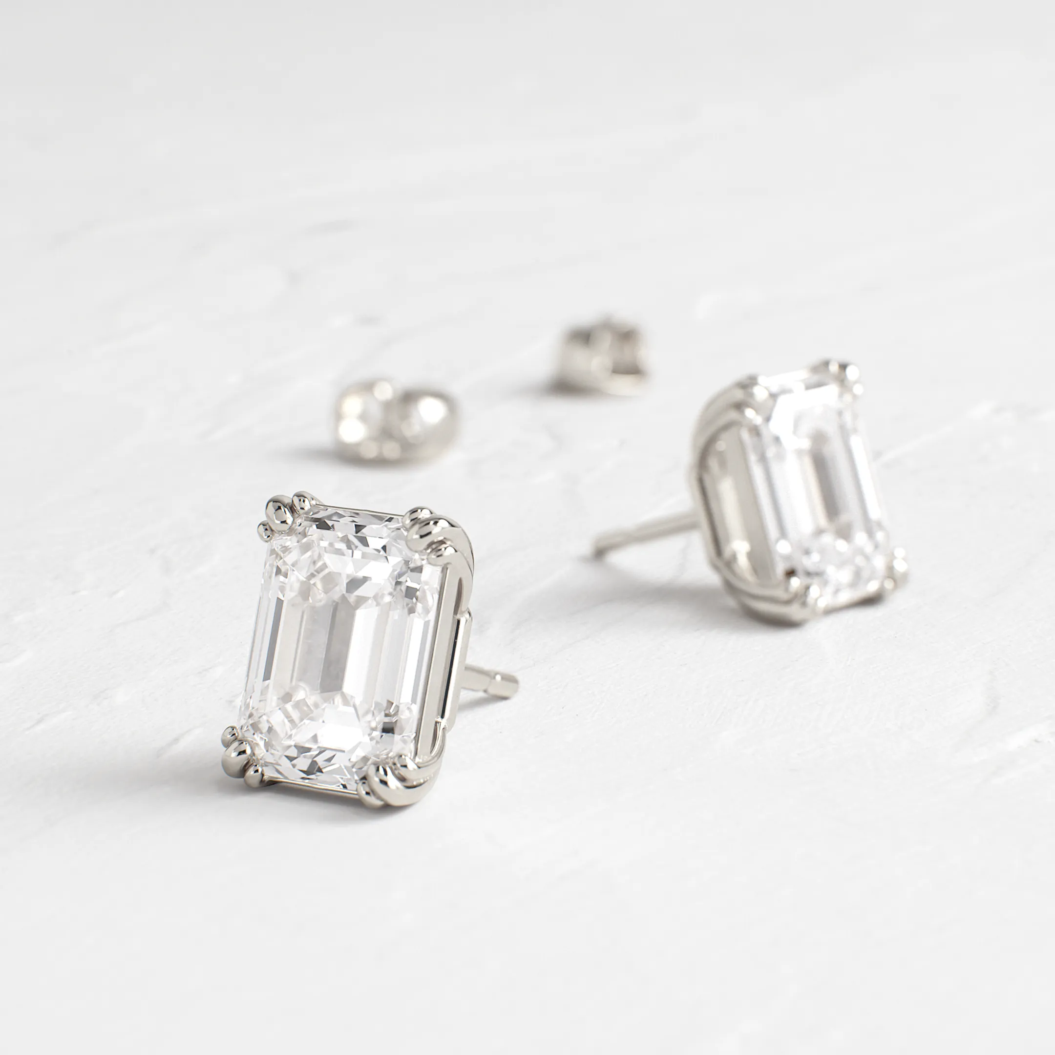 Threaded Studs, Emerald Cut