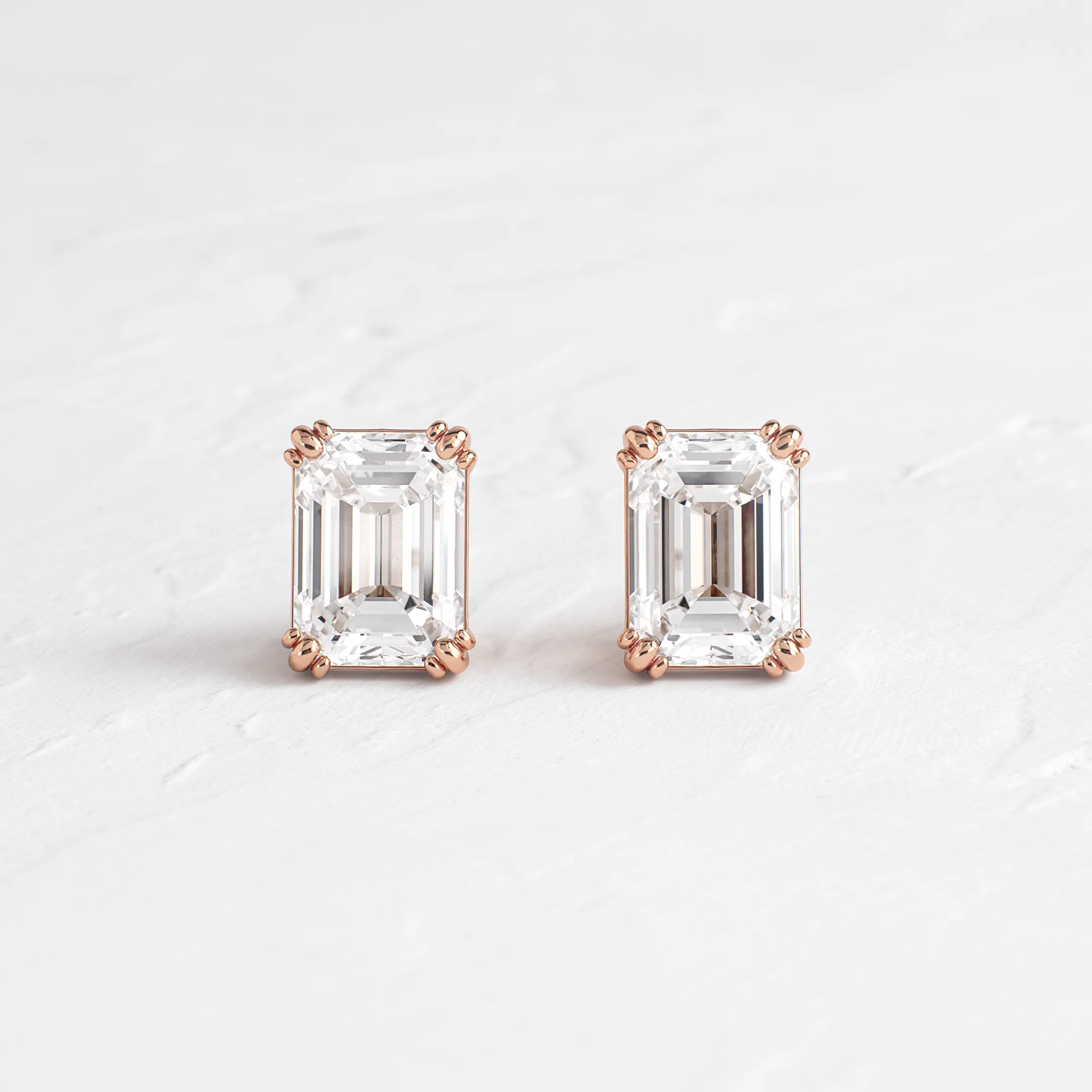 Threaded Studs, Emerald Cut
