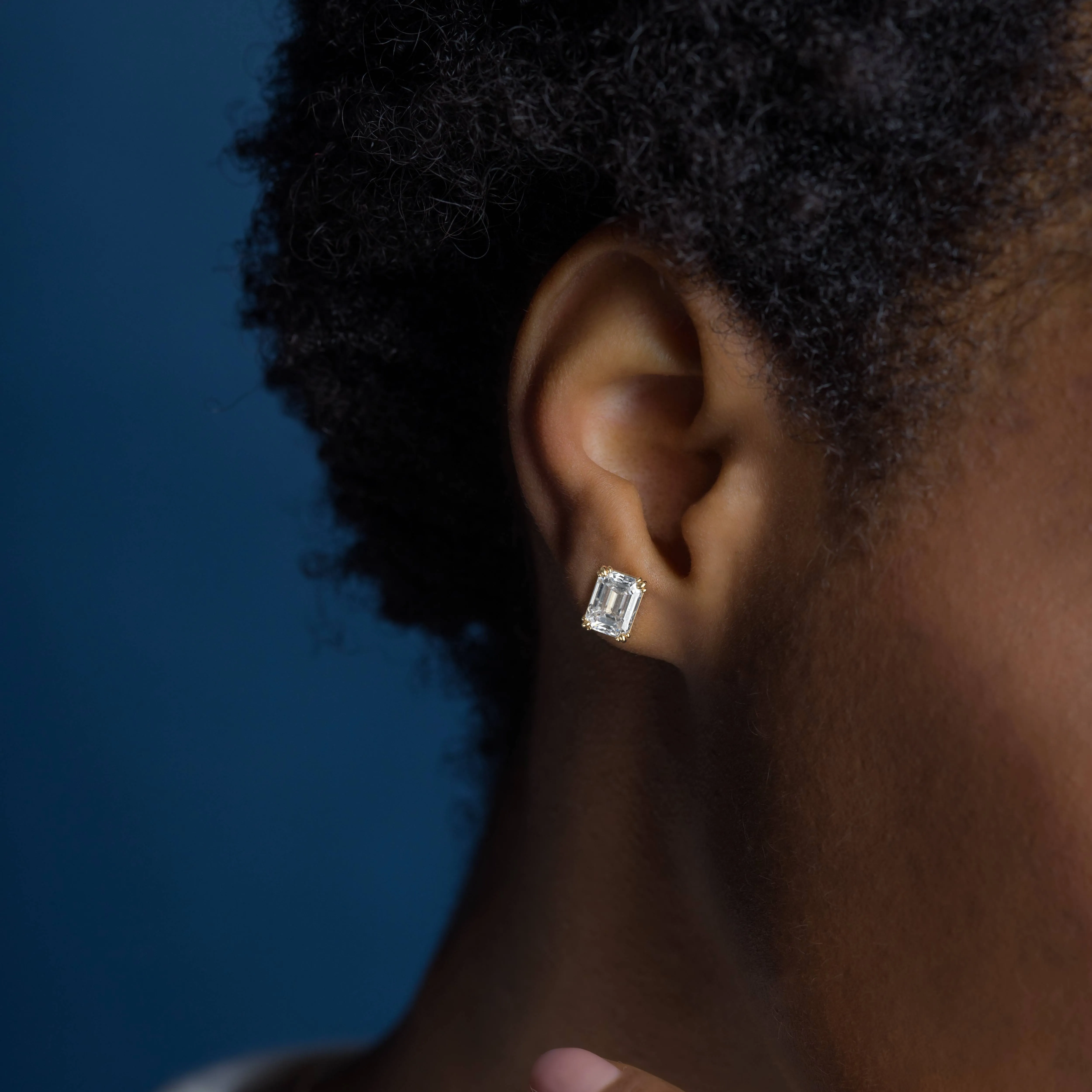 Threaded Studs, Emerald Cut