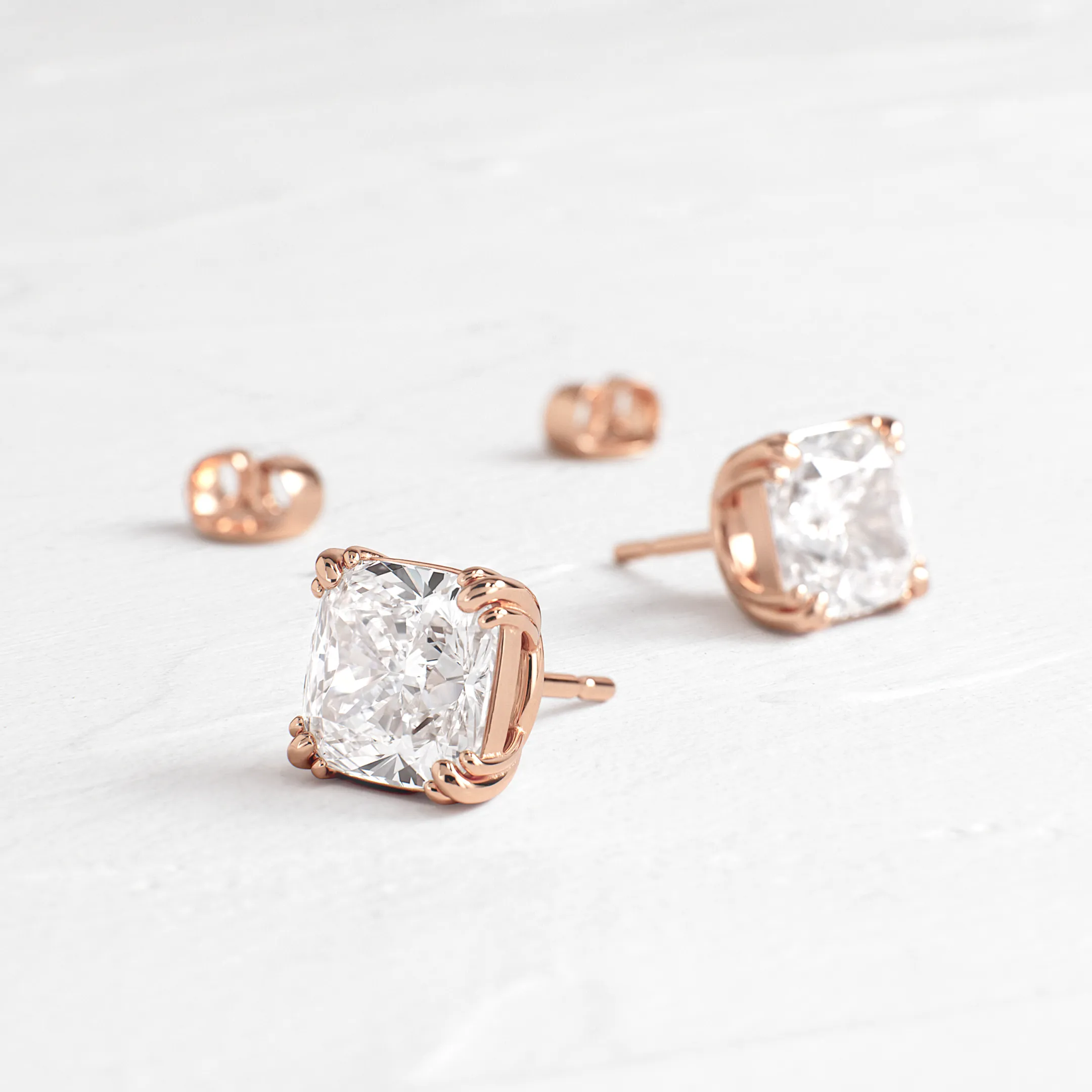 Threaded Studs, Square Cushion Cut