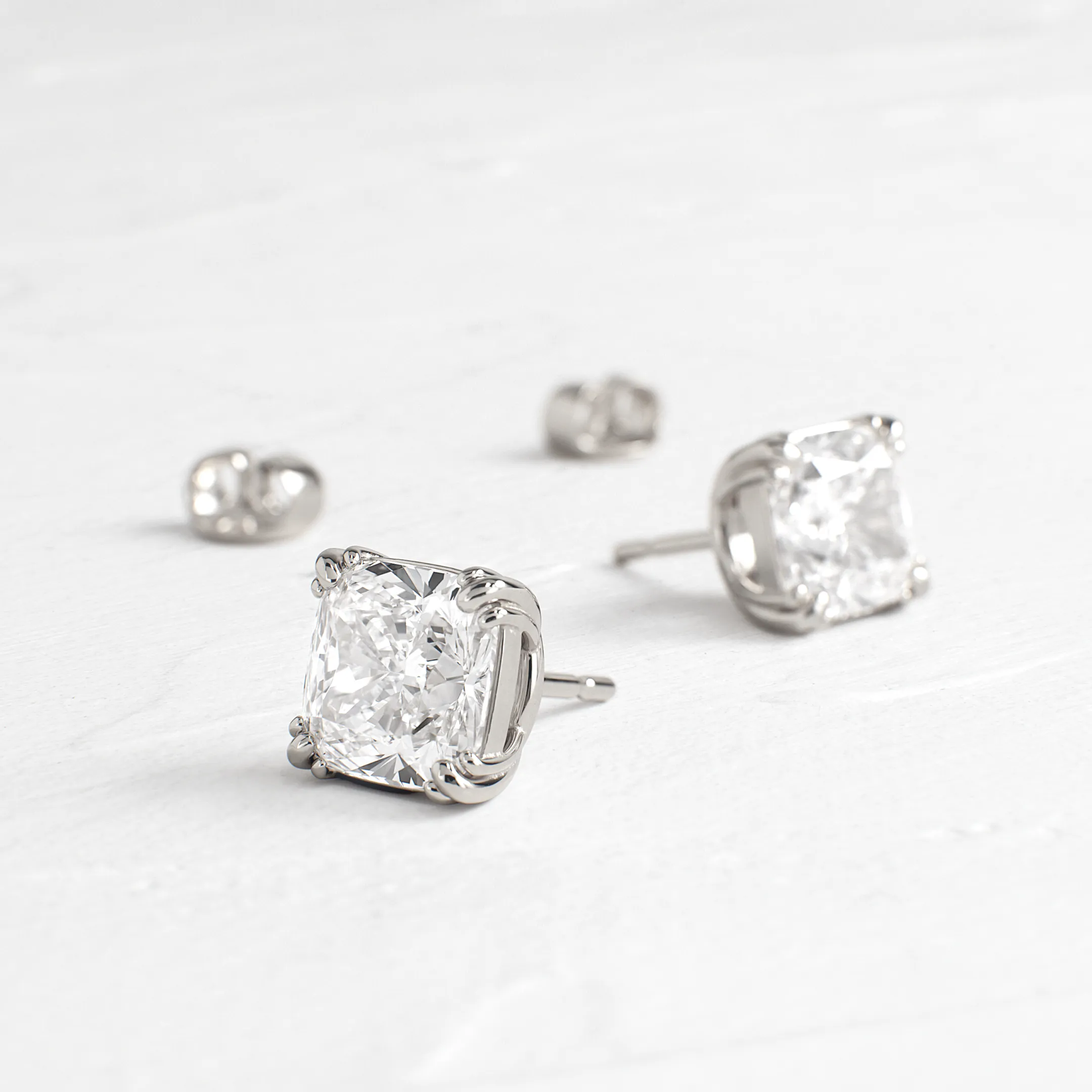Threaded Studs, Square Cushion Cut