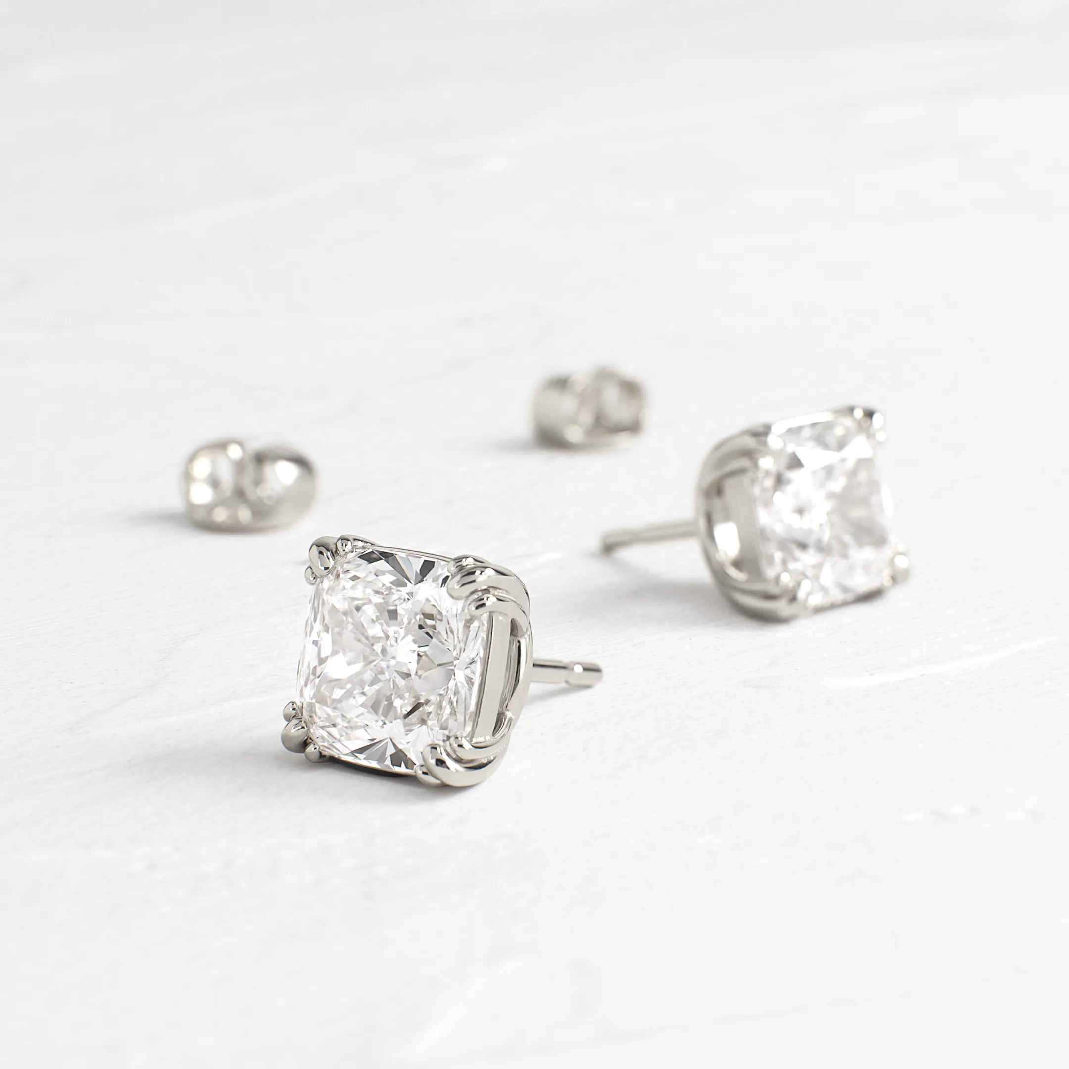 Threaded Studs, Square Cushion Cut