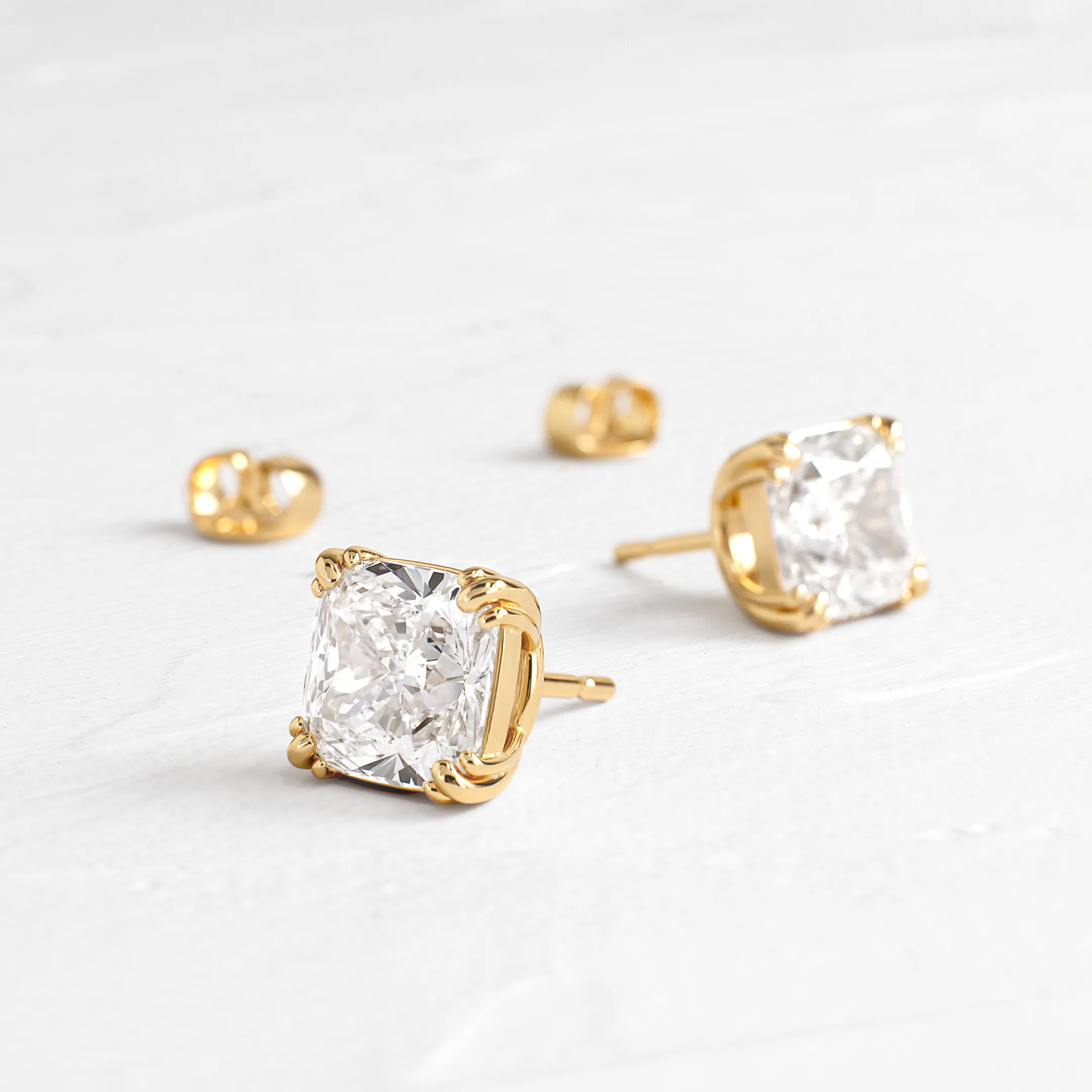 Threaded Studs, Square Cushion Cut