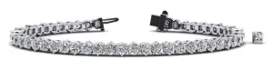 Three Prong Alternating Lab-Grown Diamond Tennis Bracelet with 5.67 ct.(finished) 3mm