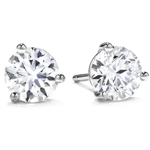 Three-Prong Stud Earrings