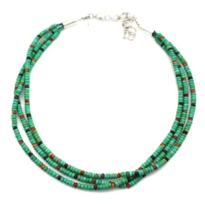 Three Strand Emerald Valley Turquoise Necklace