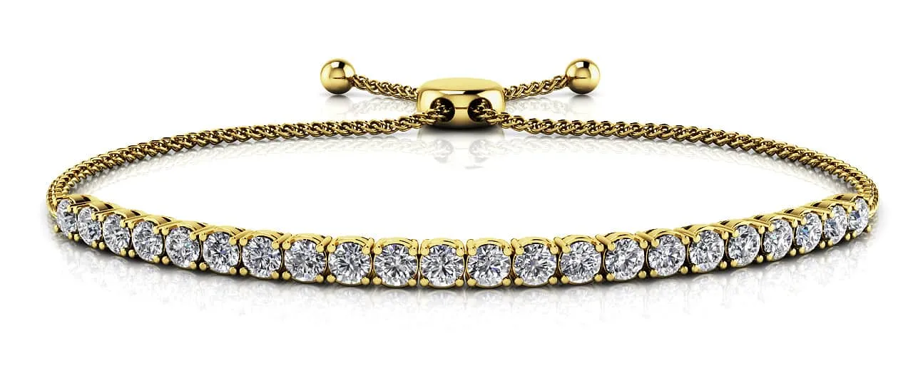 Timeless Dreams Adjustable Lab-Grown Diamond Bracelet with 2.88 ct.(finished) 3.5mm
