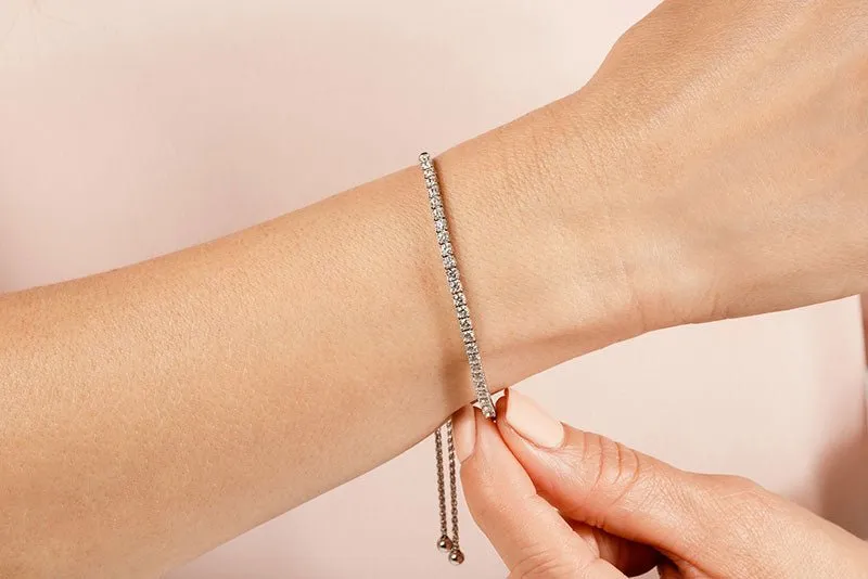 Timeless Dreams Adjustable Lab-Grown Diamond Bracelet with 2.88 ct.(finished) 3.5mm