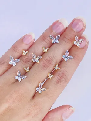 Tiny Butterfly Stud Earrings