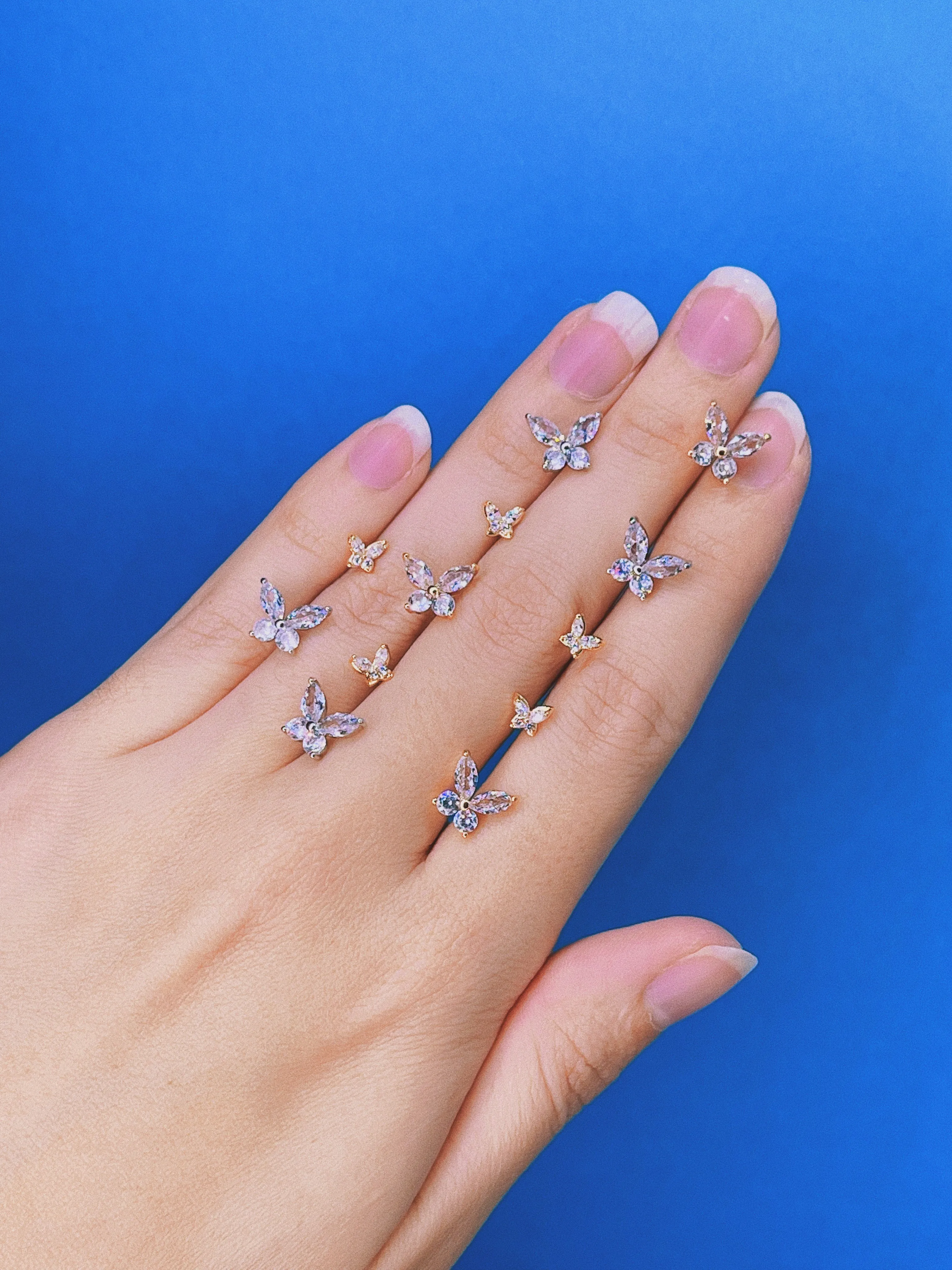 Tiny Butterfly Stud Earrings