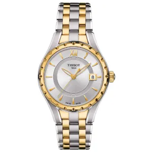 Tissot T-Lady Two-Tone Stainless Steel Silver Dial Quartz Watch for Ladies - T072.210.22.038.00