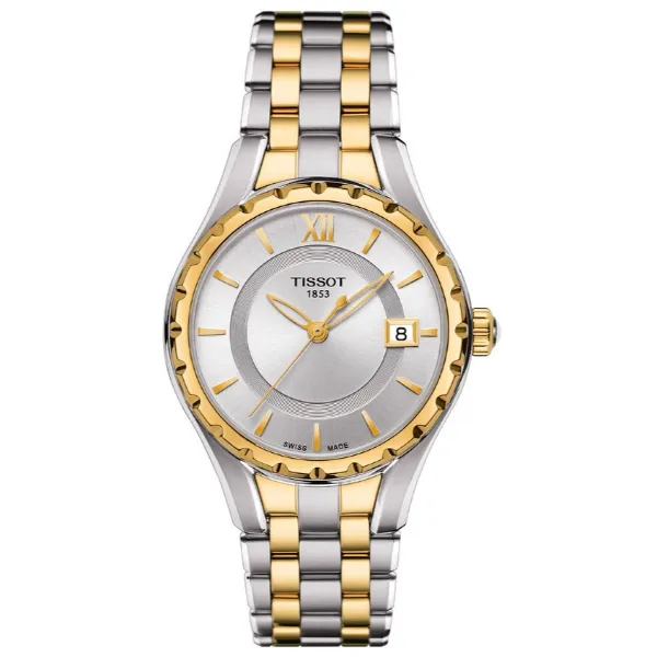 Tissot T-Lady Two-Tone Stainless Steel Silver Dial Quartz Watch for Ladies - T072.210.22.038.00
