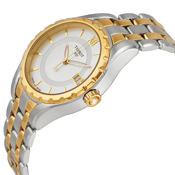 Tissot T-Lady Two-Tone Stainless Steel Silver Dial Quartz Watch for Ladies - T072.210.22.038.00