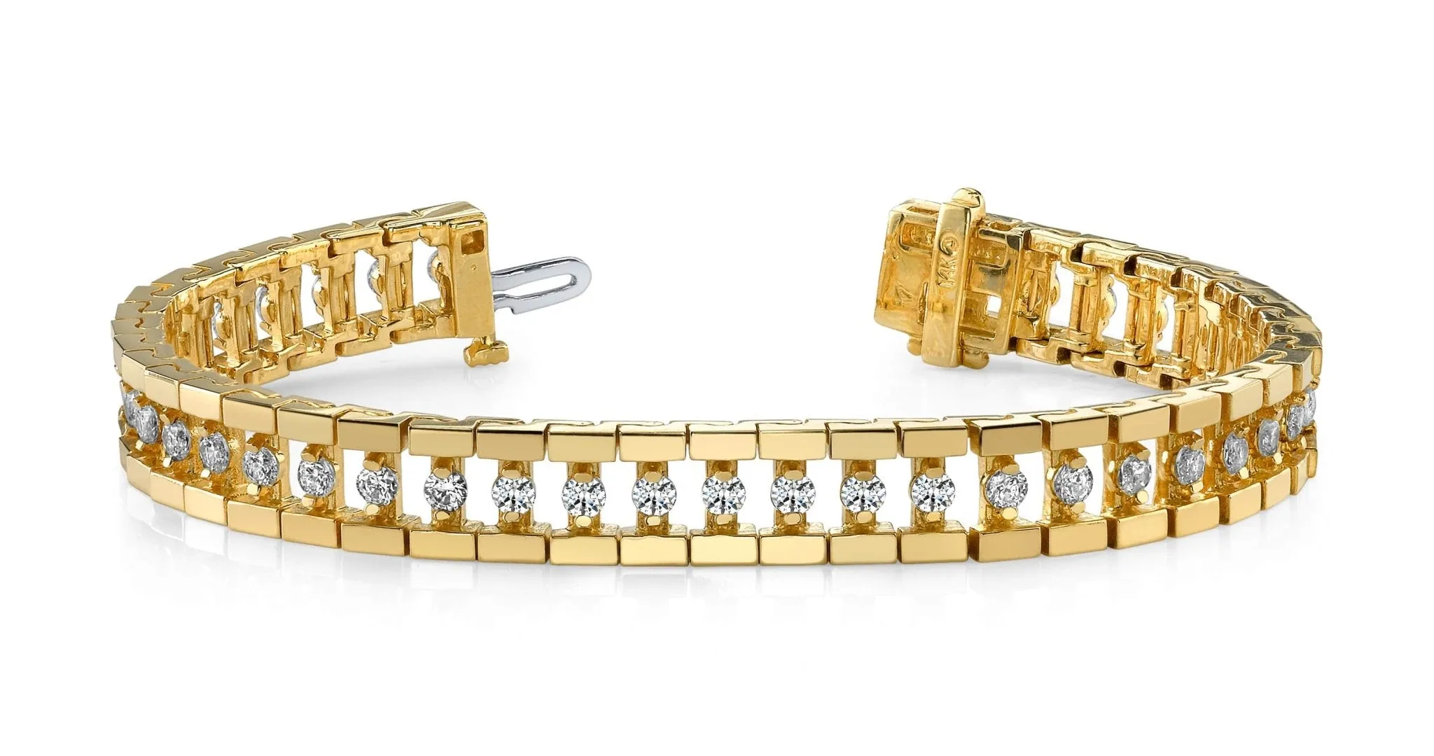 Track Link Lab-Grown Diamond Bracelet with 1.06 ct.(finished) 1.7mm