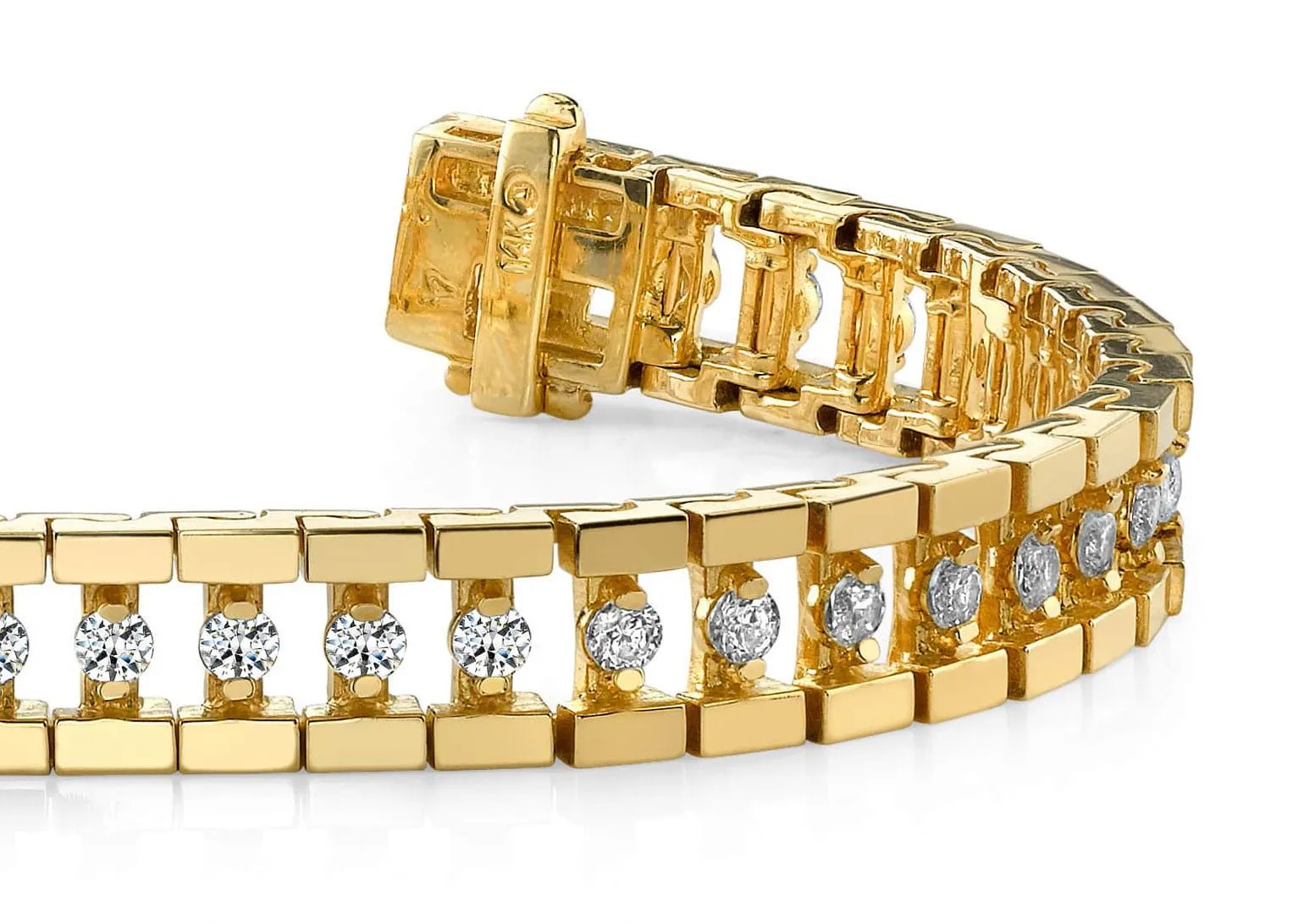 Track Link Lab-Grown Diamond Bracelet with 1.06 ct.(finished) 1.7mm