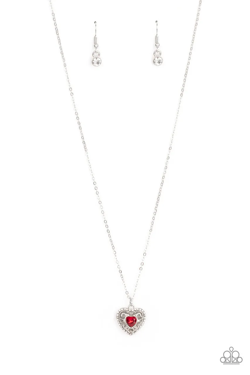 Treasures of the Heart Red Paparazzi Necklace