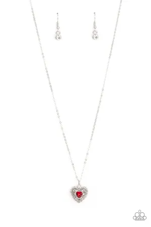 Treasures of the Heart Red Paparazzi Necklace